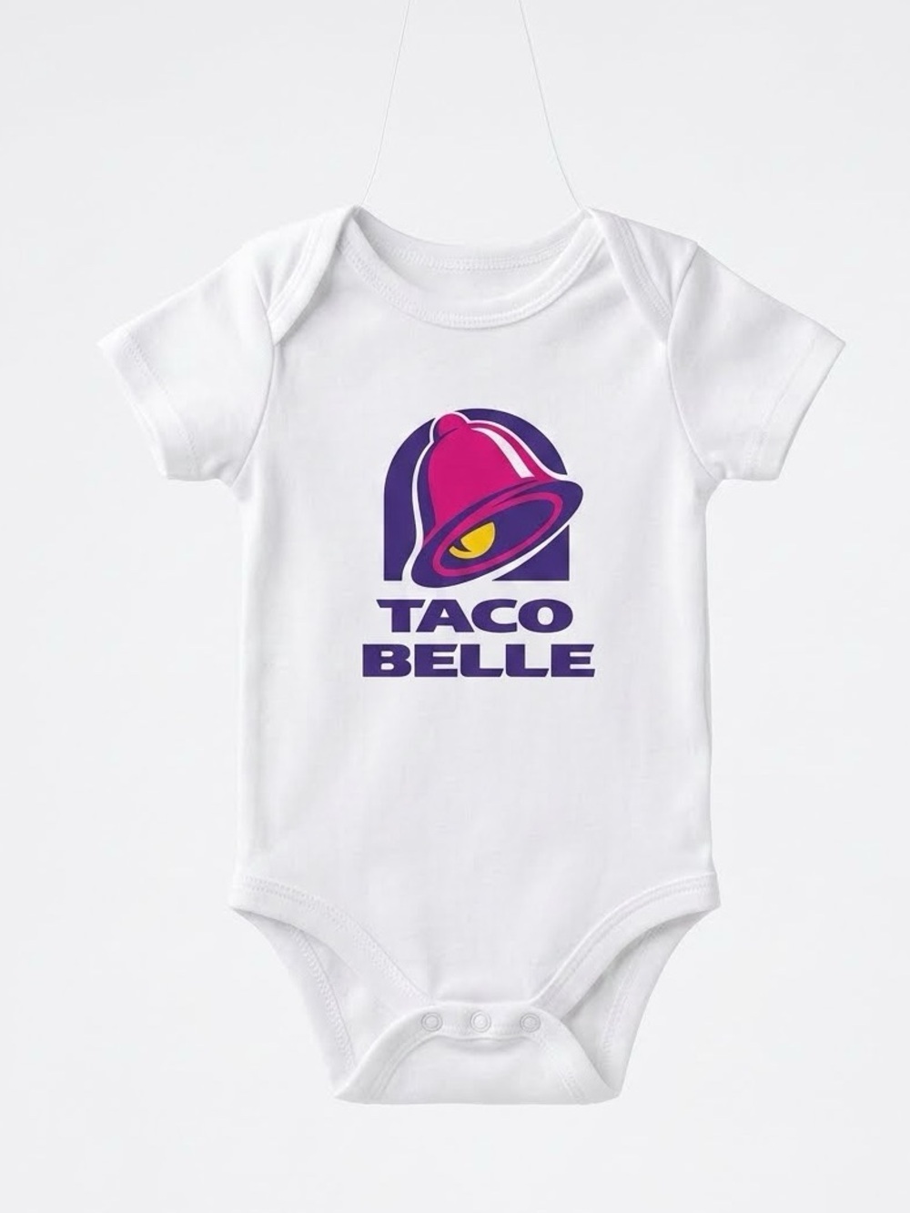 Taco Belle White Baby Onesie 3-6 months